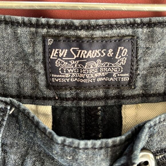 Levi Strauss Two Horse Brand Shirts Size 31W GUC Blue - Picture 3 of 5